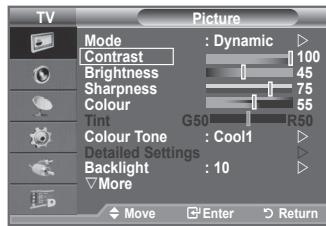 SAMSUNG LE40F86BD - Adjusting the Custom Picture - 1