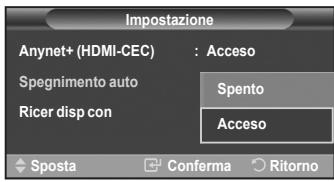 SAMSUNG LE40F86BD - Disattivazione automatica di un dispositivo Anynet+ allo spegnimento del teilevisore - 3