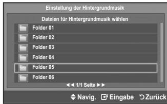 SAMSUNG LE40F86BD - Benutzen des Menüw während einer Diaschau - 6
