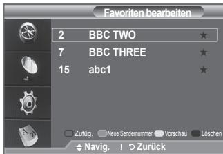 SAMSUNG LE40F86BD - Sie können diese Funktion verwenden, nachdem Sie einen oder mehrere bevorzugte Kanäle ausgewählten haben. - 4