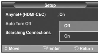 SAMSUNG LE40F86BD - Samodejni izklop naprave v(systemu Anynet+, ko je TV izklopljen - 3