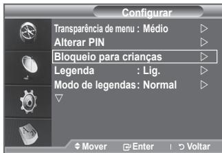 SAMSUNG LE40F86BD - Pode definir a transparência do menu. - 2