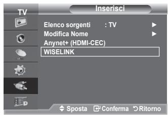 SAMSUNG LE40F86BD - Utilizzo del menu WISELINK - 1