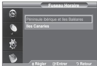 SAMSUNG LE40F86BD - Sélection du fuseau horaire (espagne uniquement) - 2