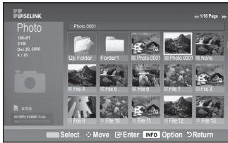 SAMSUNG LE40F86BD - Using the Menu during a Slide Show - 4