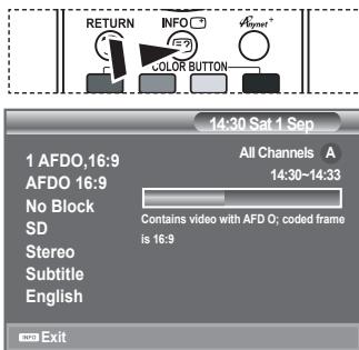 SAMSUNG LE40F86BD - Displaying Programme Information - 1