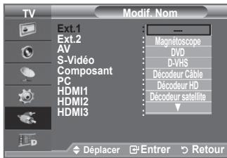 SAMSUNG LE40F86BD - Modification du nom de la source d'entrée - 2