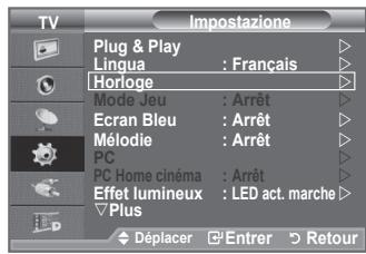 SAMSUNG LE40F86BD - Réglage et affichage de l'heure actuelle - 1