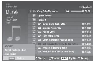 SAMSUNG LE40F86BD - Gebruik van de MP3 lijst - 2