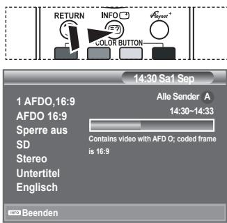 SAMSUNG LE40F86BD - Programminformationen anzeigen - 3