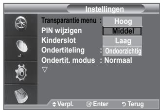 SAMSUNG LE40F86BD - U kunt de transparantie van het menu instellen. - 1