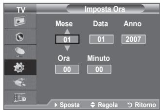 SAMSUNG LE40F86BD - Impostazione e visualizzazione dell'ora corrente - 2