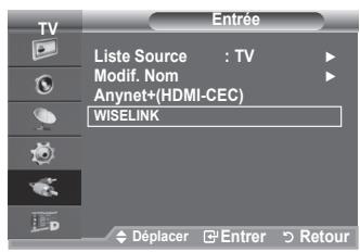 SAMSUNG LE40F86BD - Utilisation du menu wiselink - 2