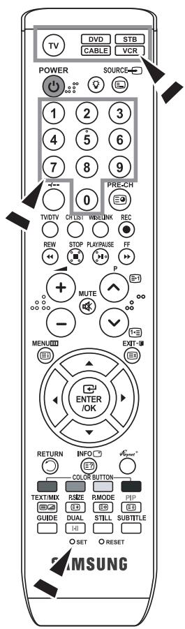 SAMSUNG LE40F86BD - Configurar o telecomando - 1