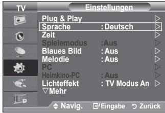 SAMSUNG LE40F86BD - Sprache auswahlen - 1