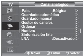 SAMSUNG LE40F86BD - Asignación de nombres de canales - 1
