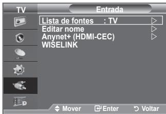 SAMSUNG LE40F86BD - Pode fazer uma selecao das fontes externas ligadas às tomadas de entrada do televisor. - 1