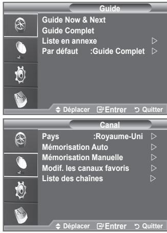 SAMSUNG LE40F86BD - Aperçu du système menu DTV - 2