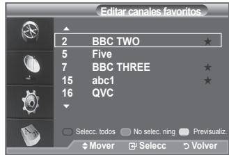 SAMSUNG LE40F86BD - Se peut usar esta funciona cuando uno o más canales favoritos se han seleccionado. - 5
