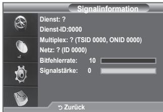 SAMSUNG LE40F86BD - Überprüfen der Signalinformation - 1