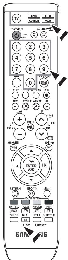 SAMSUNG LE40F86BD - Réglage de la télécommande - 1