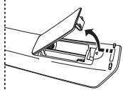 SAMSUNG LE40F86BD - Colocar pilhas no telecomando - 1