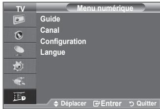 SAMSUNG LE40F86BD - Aperçu du système menu DTV - 1