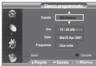 SAMSUNG LE40F86BD - Uso della funzione Elenco programmato - 4