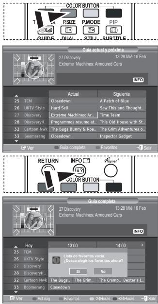 SAMSUNG LE40F86BD - En el menu EPG peut ver todos los canales o solo los favoritos. - 1