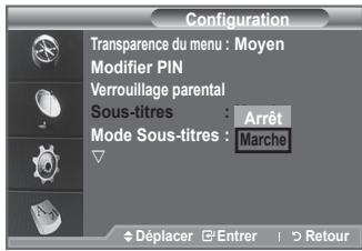 SAMSUNG LE40F86BD - Configuration des sous-titres - 1