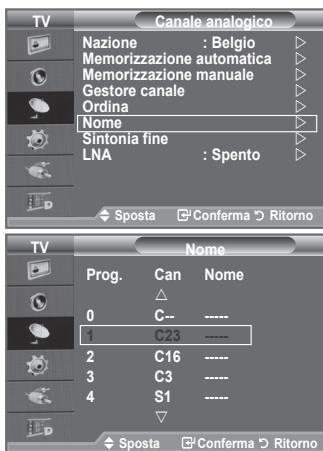 SAMSUNG LE40F86BD - Asseg Nazionale di nomi ai canali - 1