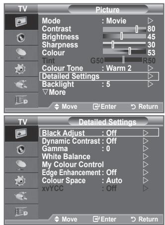 SAMSUNG LE40F86BD - You can set detailed picture settings. - 1