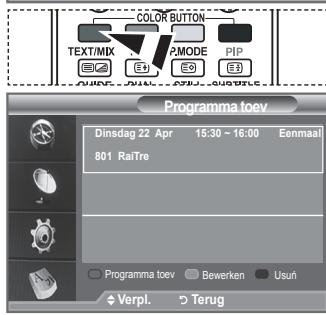 SAMSUNG LE40F86BD - De lijst met geplande programma's - 2