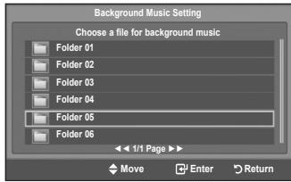 SAMSUNG LE40F86BD - Background Music Setting: - 1