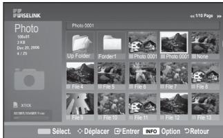 SAMSUNG LE40F86BD - Utilisation du menu pendant un diaporama - 4