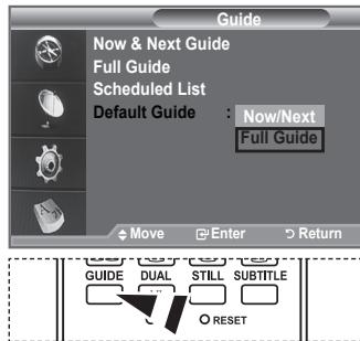 SAMSUNG LE40F86BD - Setting the Default Guide - 1