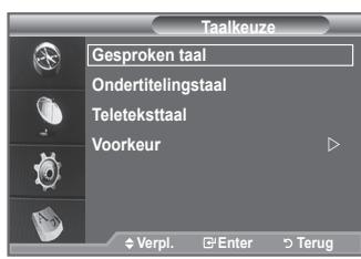 SAMSUNG LE40F86BD - Hiermee geeft u de taalformatie voor het inkomende signal weer. - 1
