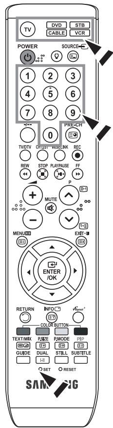 SAMSUNG LE40F86BD - Fernbedienung einrichten - 1