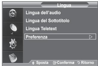 SAMSUNG LE40F86BD - Selezione della lingua preferita (sottotitoli, audio o teletext) - 4