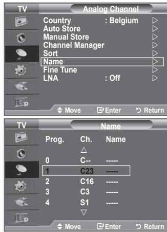 SAMSUNG LE40F86BD - Assigning Channels Names - 1