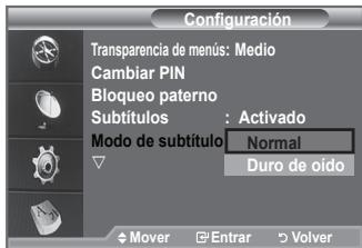 SAMSUNG LE40F86BD - Configuración del modo de los subtitutos - 1