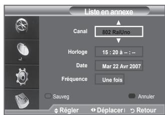 SAMSUNG LE40F86BD - Utilisation de la liste régée - 5