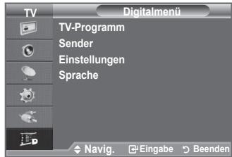 SAMSUNG LE40F86BD - Vorschau des DTV-Menusystems - 1