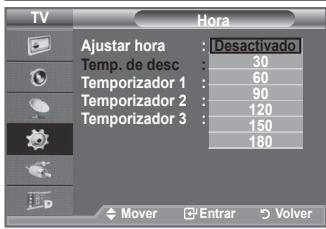 SAMSUNG LE40F86BD - Ajuste y visualización de la hora actual - 4