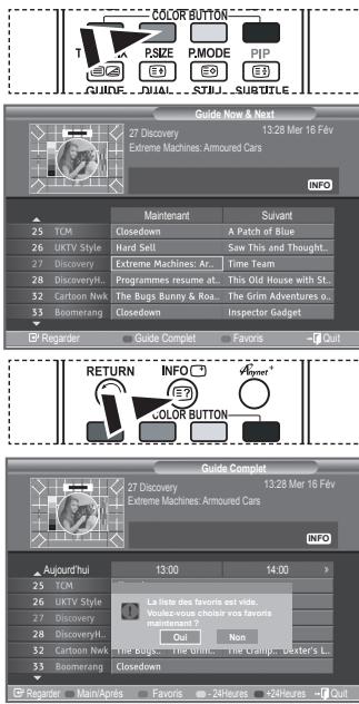 SAMSUNG LE40F86BD - Configurer le guide par défaut - 3