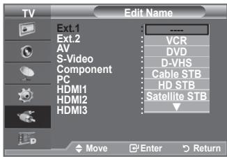 SAMSUNG LE40F86BD - Editing the Input Source Names - 2