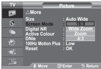 SAMSUNG LE40F86BD - Selecting the Screen Mode - 4