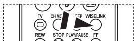 TV CH MC REW STOP PLAY/PAUSE FF WISELINK