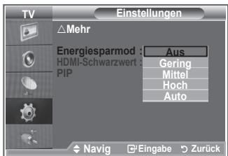 SAMSUNG LE40M86BD - Verwenden der Energiesparfunktion - 2