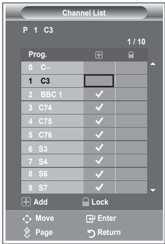 SAMSUNG LE40M86BD - Setting the Channel Lists - 1
